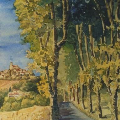 Aquarelle : Montferrier (Hérault)